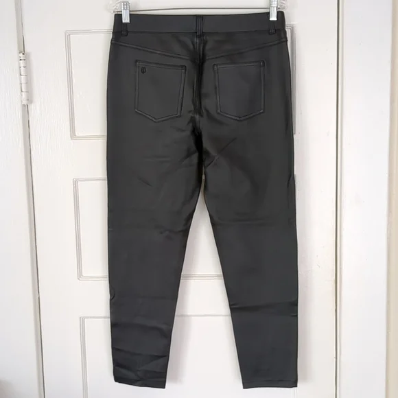 Betabrand Faux Leather Pants Medium Black 31X25 - Picture 13 of 14